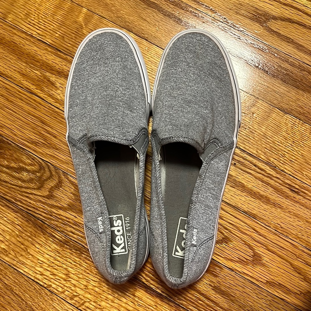Grey slip on Keds